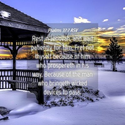 Picture 04 - Psalms 37:7 ASV - Rest in Jehovah, and wait patiently for him: Fret - Bible Verse Picture