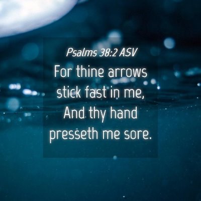 Picture 04 - Psalms 38:2 ASV - For thine arrows stick fast in me, And thy hand - Bible Verse Picture