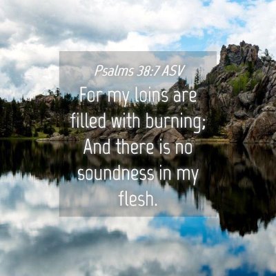 Picture 04 - Psalms 38:7 ASV - For my loins are filled with burning; And there - Bible Verse Picture