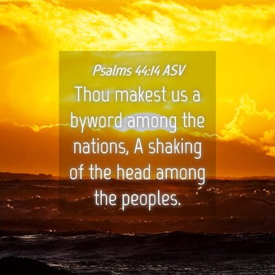 Picture 04 - Psalms 44:14 ASV - Thou makest us a byword among the nations, A - Bible Verse Picture
