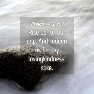 Picture 04 - Psalms 44:26 ASV - Rise up for our help, And redeem us for thy - Bible Verse Picture