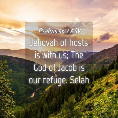 Picture 04 - Psalms 46:7 ASV - Jehovah of hosts is with us; The God of Jacob is - Bible Verse Picture