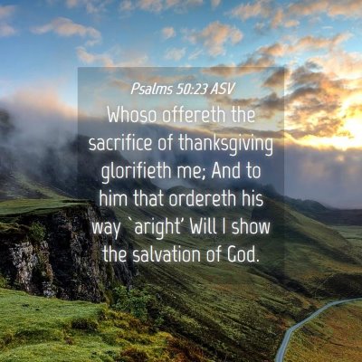 Picture 04 - Psalms 50:23 ASV - Whoso offereth the sacrifice of thanksgiving - Bible Verse Picture