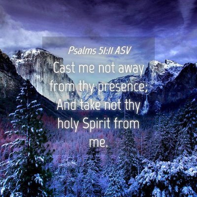 Picture 04 - Psalms 51:11 ASV - Cast me not away from thy presence; And take not - Bible Verse Picture