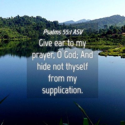 Picture 04 - Psalms 55:1 ASV - Give ear to my prayer, O God; And hide not - Bible Verse Picture