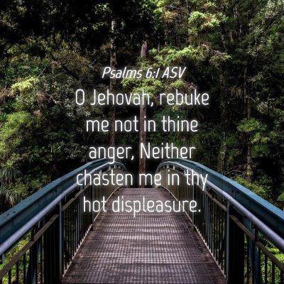 Picture 04 - Psalms 6:1 ASV - O Jehovah, rebuke me not in thine anger, Neither - Bible Verse Picture