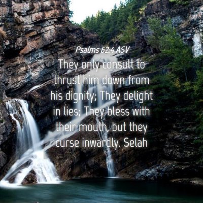 Picture 04 - Psalms 62:4 ASV - They only consult to thrust him down from his - Bible Verse Picture