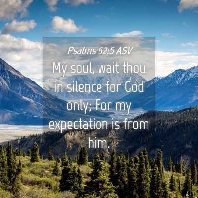 Picture 04 - Psalms 62:5 ASV - My soul, wait thou in silence for God only; For - Bible Verse Picture