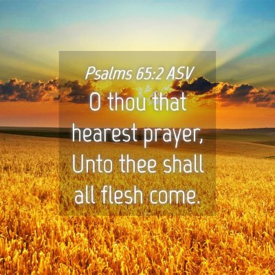 Picture 04 - Psalms 65:2 ASV - O thou that hearest prayer, Unto thee shall all - Bible Verse Picture