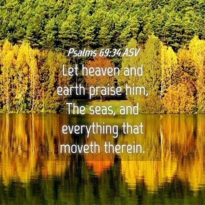 Picture 04 - Psalms 69:34 ASV - Let heaven and earth praise him, The seas, and - Bible Verse Picture
