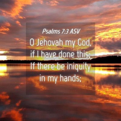 Picture 04 - Psalms 7:3 ASV - O Jehovah my God, if I have done this; If there - Bible Verse Picture
