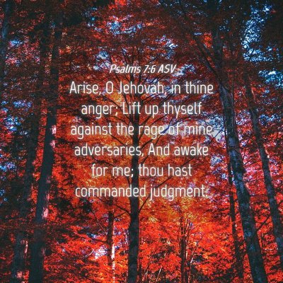 Picture 04 - Psalms 7:6 ASV - Arise, O Jehovah, in thine anger; Lift up thyself - Bible Verse Picture