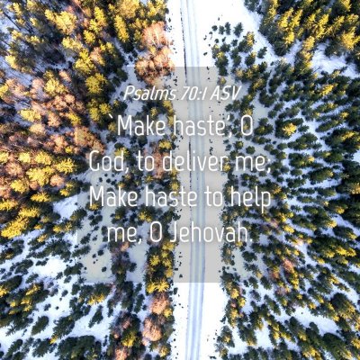 Picture 04 - Psalms 70:1 ASV - `Make haste', O God, to deliver me; Make haste to - Bible Verse Picture