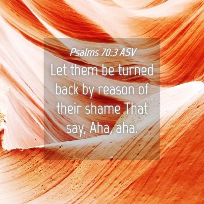 Picture 04 - Psalms 70:3 ASV - Let them be turned back by reason of their shame - Bible Verse Picture