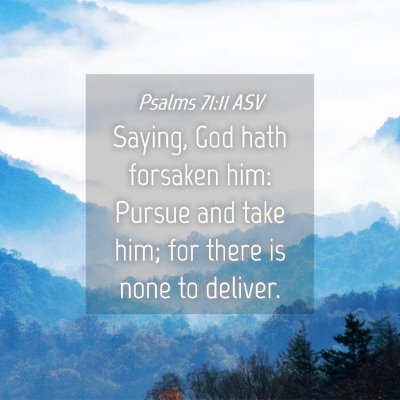 Picture 04 - Psalms 71:11 ASV - Saying, God hath forsaken him: Pursue and take - Bible Verse Picture