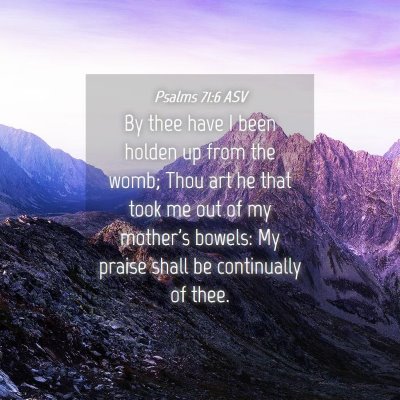 Picture 04 - Psalms 71:6 ASV - By thee have I been holden up from the womb; Thou - Bible Verse Picture