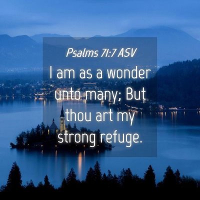 Picture 04 - Psalms 71:7 ASV - I am as a wonder unto many; But thou art my - Bible Verse Picture