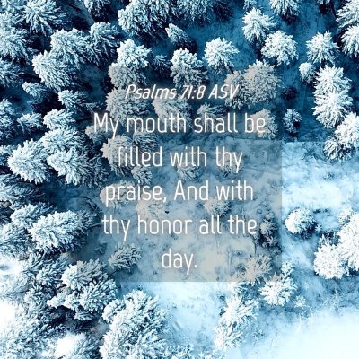 Picture 04 - Psalms 71:8 ASV - My mouth shall be filled with thy praise, And - Bible Verse Picture
