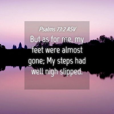 Picture 04 - Psalms 73:2 ASV - But as for me, my feet were almost gone; My steps - Bible Verse Picture