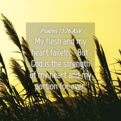 Picture 04 - Psalms 73:26 ASV - My flesh and my heart faileth; `But' God is the - Bible Verse Picture