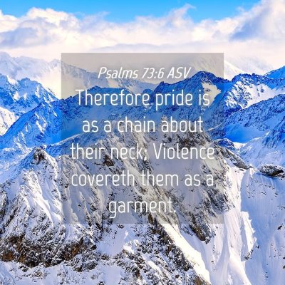 Picture 04 - Psalms 73:6 ASV - Therefore pride is as a chain about their neck; - Bible Verse Picture