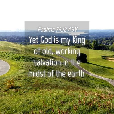 Picture 04 - Psalms 74:12 ASV - Yet God is my King of old, Working salvation in - Bible Verse Picture