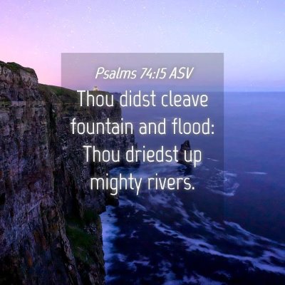 Picture 04 - Psalms 74:15 ASV - Thou didst cleave fountain and flood: Thou - Bible Verse Picture