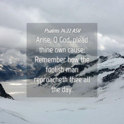 Picture 04 - Psalms 74:22 ASV - Arise, O God, plead thine own cause: Remember how - Bible Verse Picture