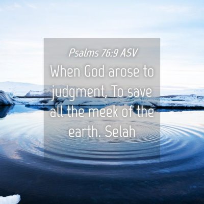 Picture 04 - Psalms 76:9 ASV - When God arose to judgment, To save all the meek - Bible Verse Picture