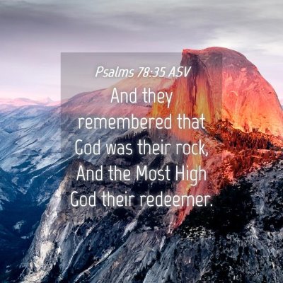 Picture 04 - Psalms 78:35 ASV - And they remembered that God was their rock, And - Bible Verse Picture