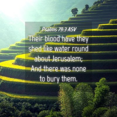 Picture 04 - Psalms 79:3 ASV - Their blood have they shed like water round about - Bible Verse Picture