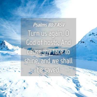 Picture 04 - Psalms 80:7 ASV - Turn us again, O God of hosts; And cause thy face - Bible Verse Picture