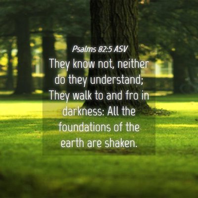 Picture 04 - Psalms 82:5 ASV - They know not, neither do they understand; They - Bible Verse Picture