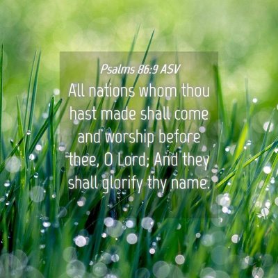 Picture 04 - Psalms 86:9 ASV - All nations whom thou hast made shall come and - Bible Verse Picture