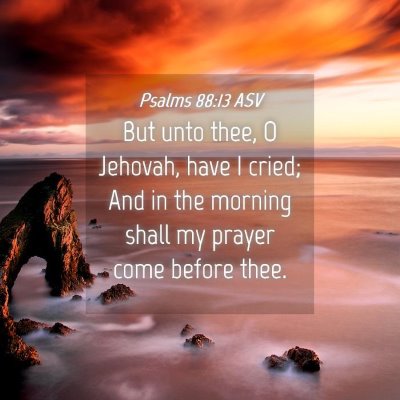 Picture 04 - Psalms 88:13 ASV - But unto thee, O Jehovah, have I cried; And in - Bible Verse Picture