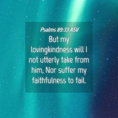Picture 04 - Psalms 89:33 ASV - But my lovingkindness will I not utterly take - Bible Verse Picture
