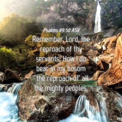 Picture 04 - Psalms 89:50 ASV - Remember, Lord, the reproach of thy servants; How - Bible Verse Picture
