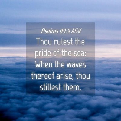 Picture 04 - Psalms 89:9 ASV - Thou rulest the pride of the sea: When the waves - Bible Verse Picture