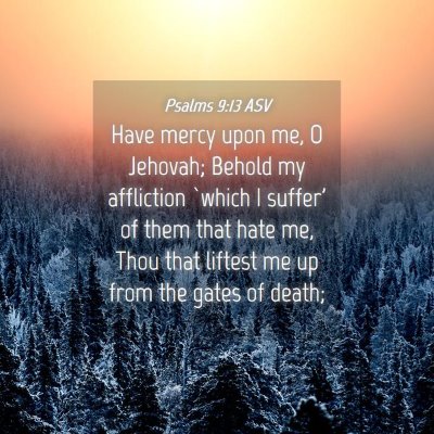 Picture 04 - Psalms 9:13 ASV - Have mercy upon me, O Jehovah; Behold my - Bible Verse Picture