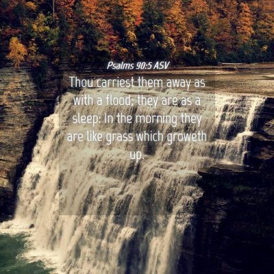 Picture 04 - Psalms 90:5 ASV - Thou carriest them away as with a flood; they are - Bible Verse Picture