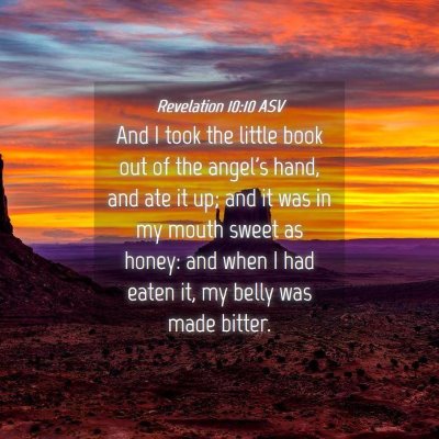 Picture 04 - Revelation 10:10 ASV - And I took the little book out of the angel's - Bible Verse Picture