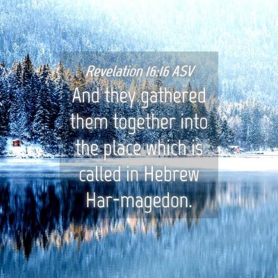 Picture 04 - Revelation 16:16 ASV - And they gathered them together into the place - Bible Verse Picture
