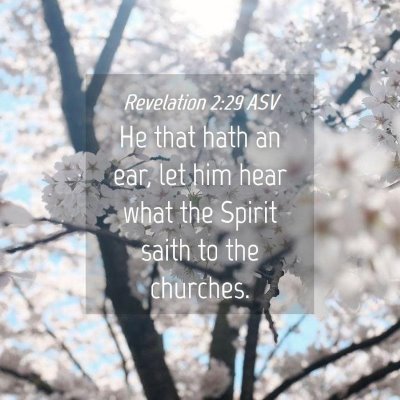 Picture 04 - Revelation 2:29 ASV - He that hath an ear, let him hear what the Spirit - Bible Verse Picture