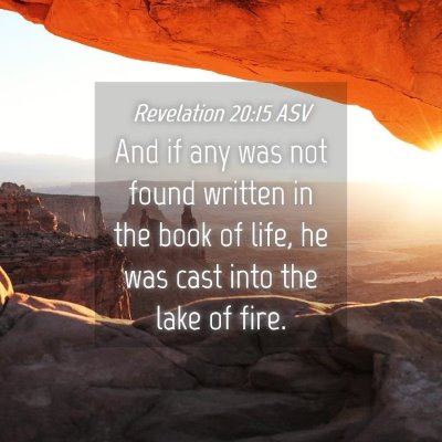 Picture 04 - Revelation 20:15 ASV - And if any was not found written in the book of - Bible Verse Picture