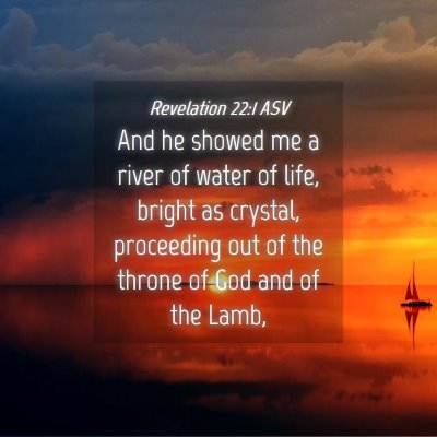 Picture 04 - Revelation 22:1 ASV - And he showed me a river of water of life, bright - Bible Verse Picture
