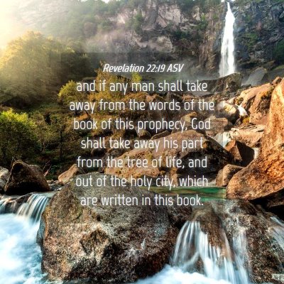 Picture 04 - Revelation 22:19 ASV - and if any man shall take away from the words of - Bible Verse Picture