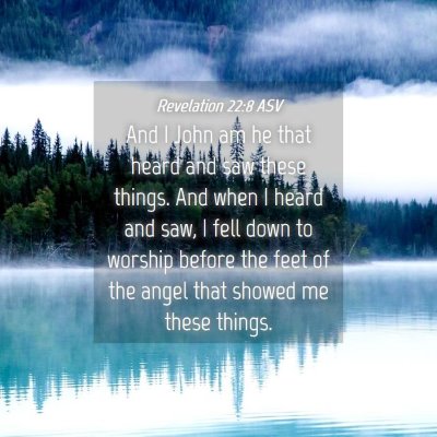 Picture 04 - Revelation 22:8 ASV - And I John am he that heard and saw these things. - Bible Verse Picture