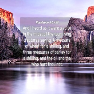 Picture 04 - Revelation 6:6 ASV - And I heard as it were a voice in the midst of - Bible Verse Picture