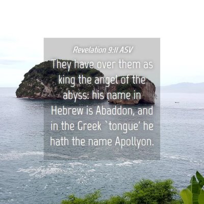 Picture 04 - Revelation 9:11 ASV - They have over them as king the angel of the - Bible Verse Picture