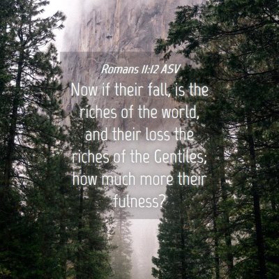 Picture 04 - Romans 11:12 ASV - Now if their fall, is the riches of the world, - Bible Verse Picture